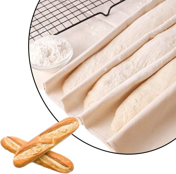 Professional Bakers Couche Extra Large 35 x 26 Inch,Heavy Duty Linen Pastry Proofing Cloth for Bread Dough Baking,Thick Baking Bread Cloth for Baguettes,Loaves,Ciabatta - Image 3