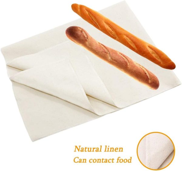 Professional Bakers Couche Extra Large 35 x 26 Inch,Heavy Duty Linen Pastry Proofing Cloth for Bread Dough Baking,Thick Baking Bread Cloth for Baguettes,Loaves,Ciabatta - Image 4