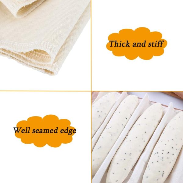 Professional Bakers Couche Extra Large 35 x 26 Inch,Heavy Duty Linen Pastry Proofing Cloth for Bread Dough Baking,Thick Baking Bread Cloth for Baguettes,Loaves,Ciabatta - Image 5